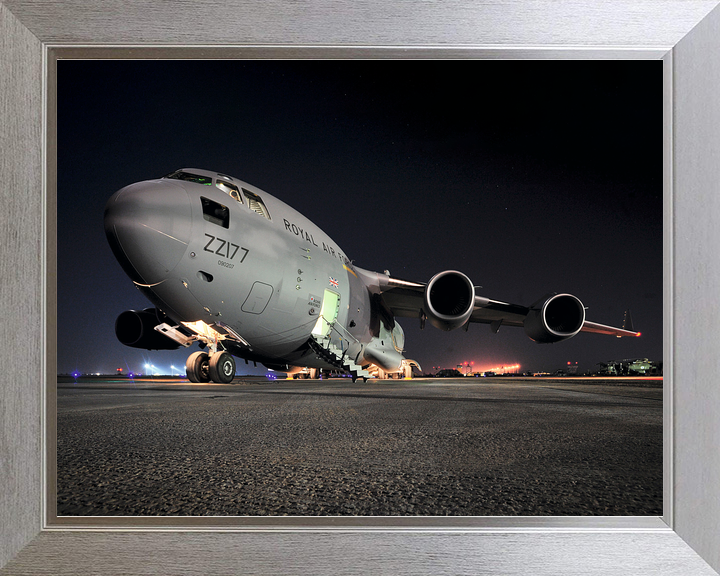 RAF C-17 Globemaster ZZ177 Night Camp Bastion February 2011