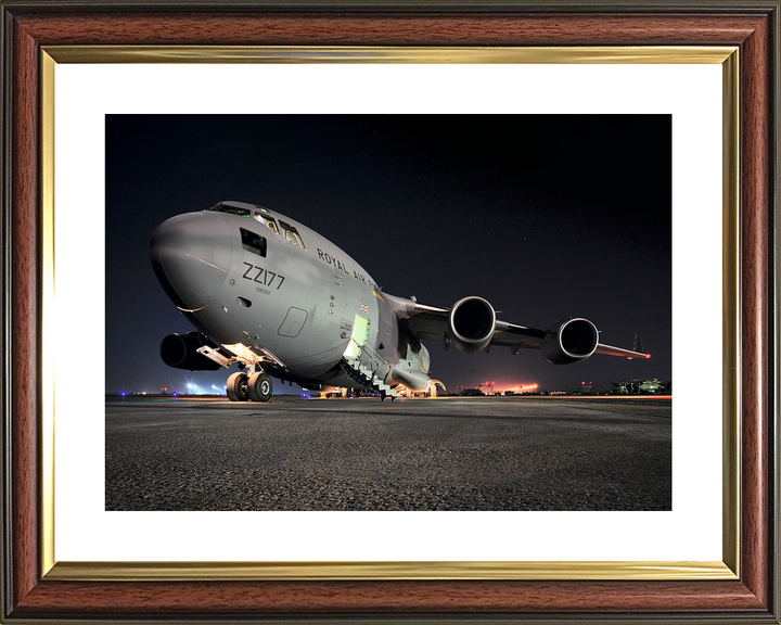 RAF C-17 Globemaster ZZ177 Night Camp Bastion February 2011