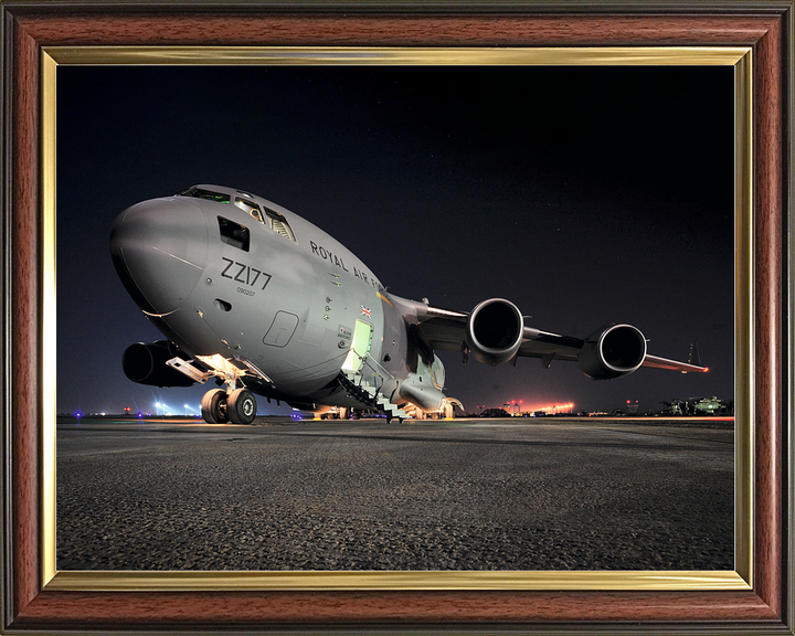 RAF C-17 Globemaster ZZ177 Night Camp Bastion February 2011