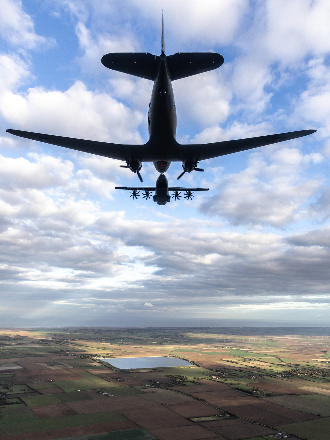 RAF BBMF Dakota and 30 Squadron A400M Atlas October 2025