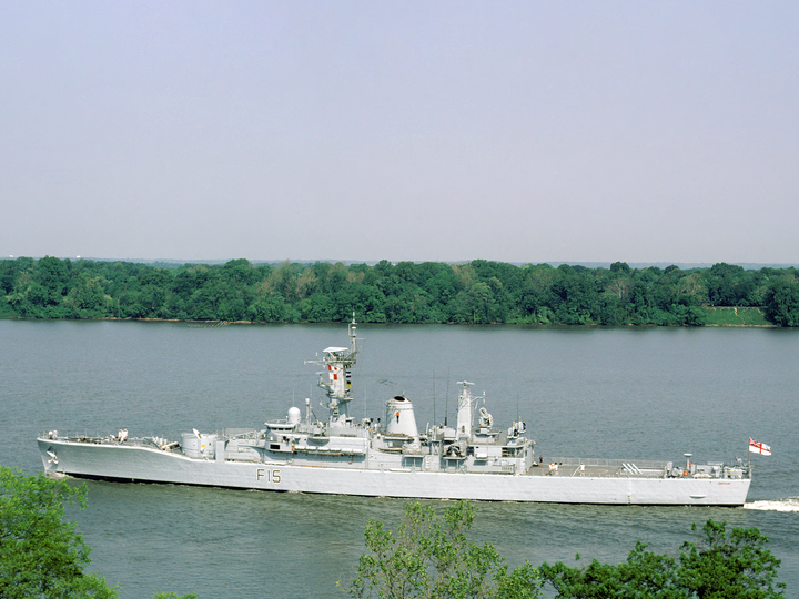 HMS Euryalus (F15) Royal Navy Leander Class Frigate Entering Harbour Photo Print Wall Art Decor - Posters, Prints, & Visual Artwork - by Hampshire Prints (image 1 of 9)