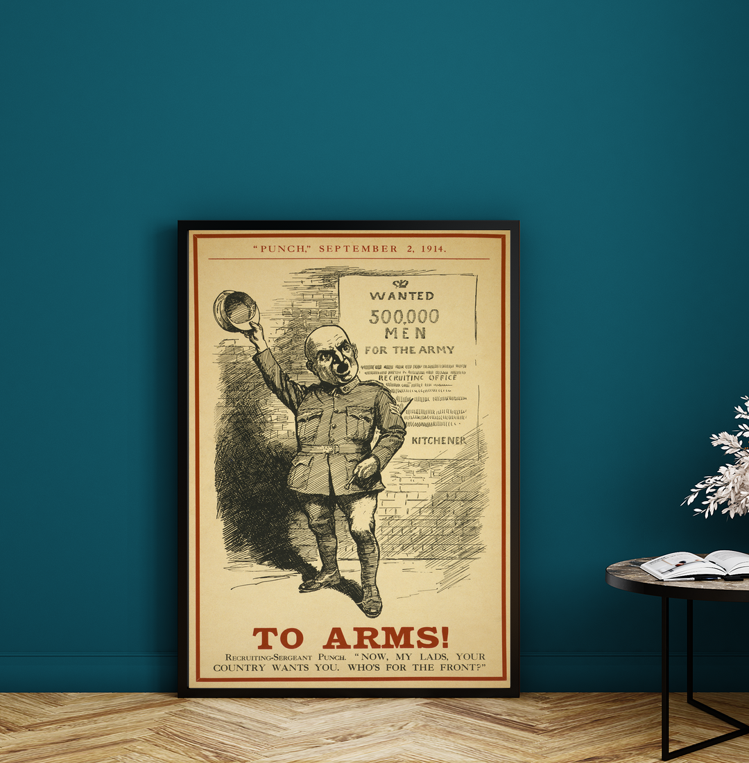 To Arms Now my lads your country wants you Who's for the front? | World War One Recruitment Poster Posters, Prints, & Visual Artwork Hampshire Prints