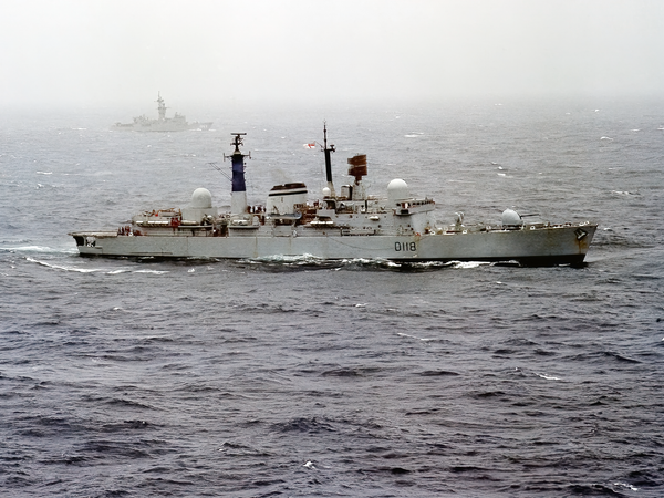 HMS Coventry D118 Type 42 Destroyer 1982 Underway
