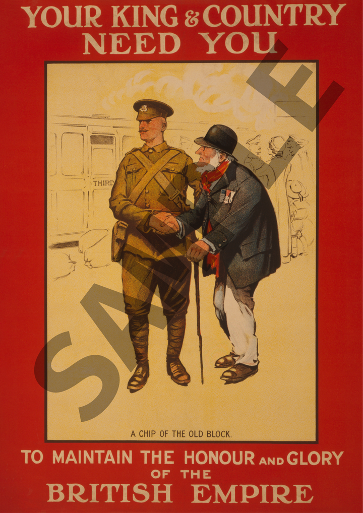 Your King and Country Need You | World War One Recruitment Poster Posters, Prints, & Visual Artwork Hampshire Prints