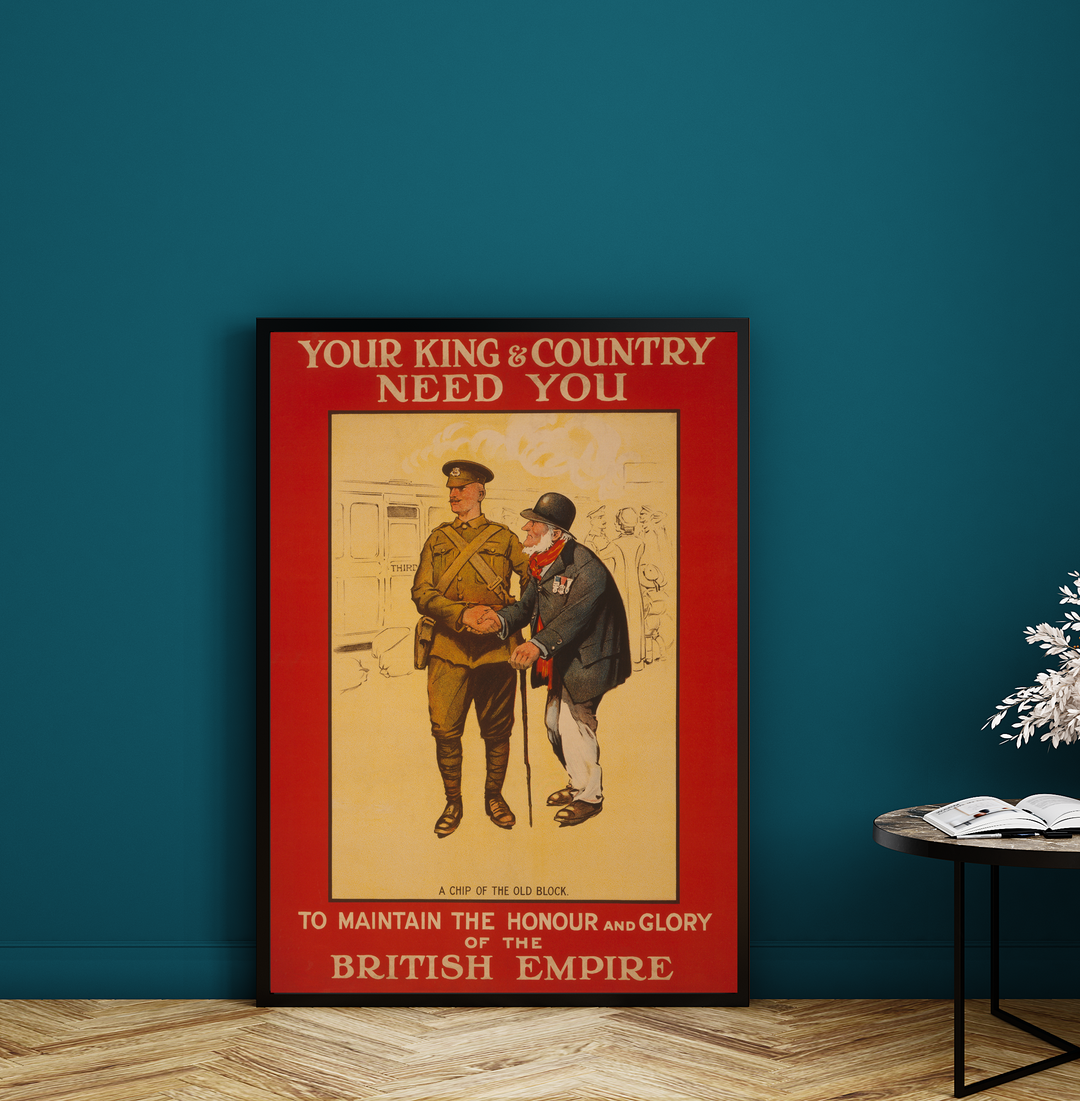 Your King and Country Need You | World War One Recruitment Poster Posters, Prints, & Visual Artwork Hampshire Prints
