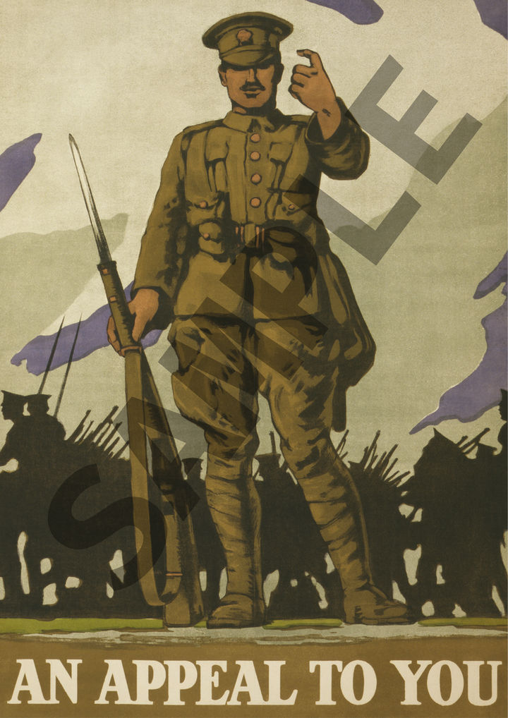 An Appeal to You | World War One Recruitment Poster Posters, Prints, & Visual Artwork Hampshire Prints A4