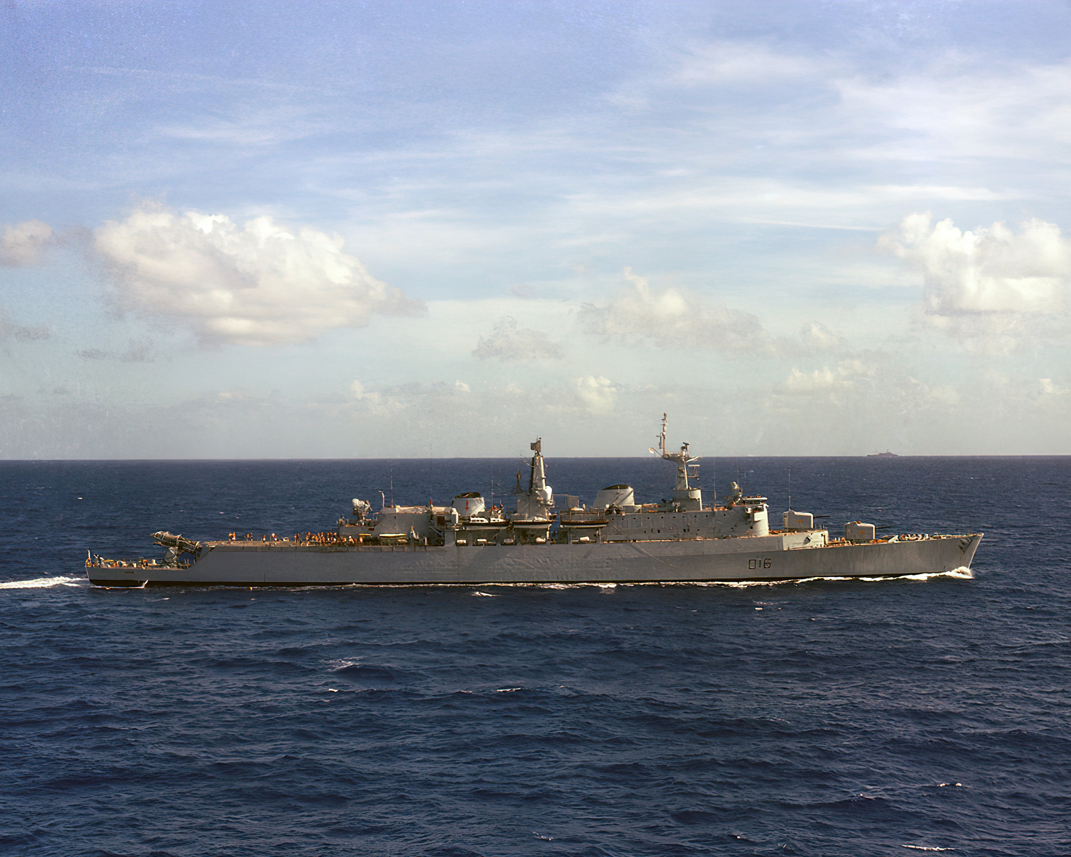 HMS London (D16) - Starboard Beam View - Royal Navy County Class ...