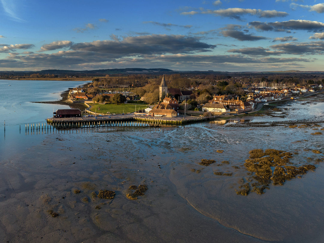 Bosham Quay West Sussex from above drone Photo Print - Canvas - Framed Photo Print - Hampshire Prints