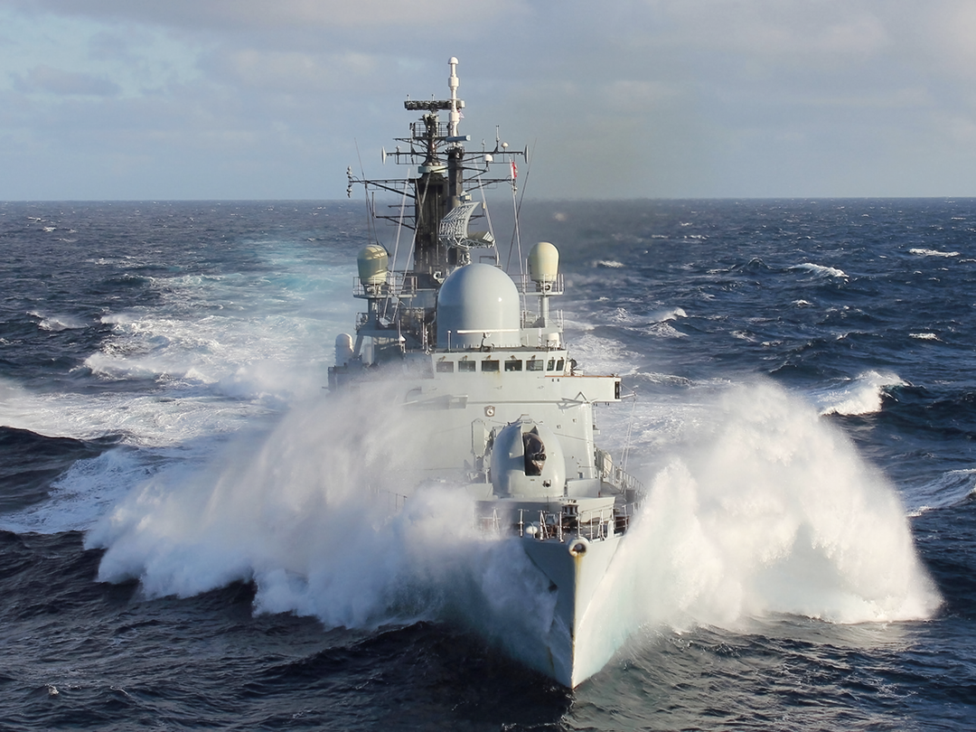HMS Liverpool D92 Type 42 Destroyer 2012 In Rough Sea Photo Print - Posters, Prints, & Visual Artwork - by Hampshire Prints (image 1 of 9)