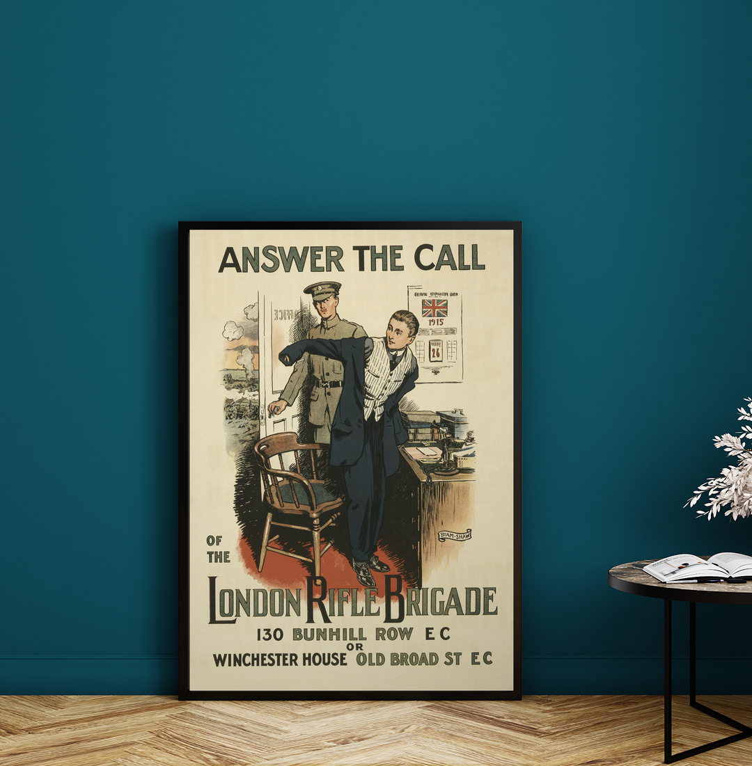 Answer the Call of the London Rifle Brigade | World War One Recruitment Poster Posters, Prints, & Visual Artwork Hampshire Prints A3