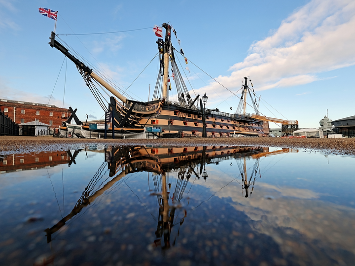 HMS Victory Flagship October 2021 Photo Print - Posters, Prints, & Visual Artwork - by Hampshire Prints (image 1 of 9)