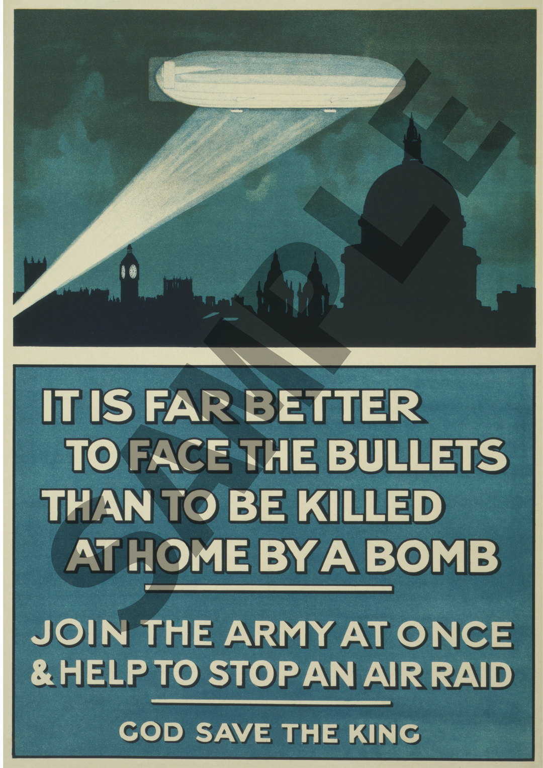 It is far better to face the bullets | World War One Recruitment Poster Posters, Prints, & Visual Artwork Hampshire Prints A4