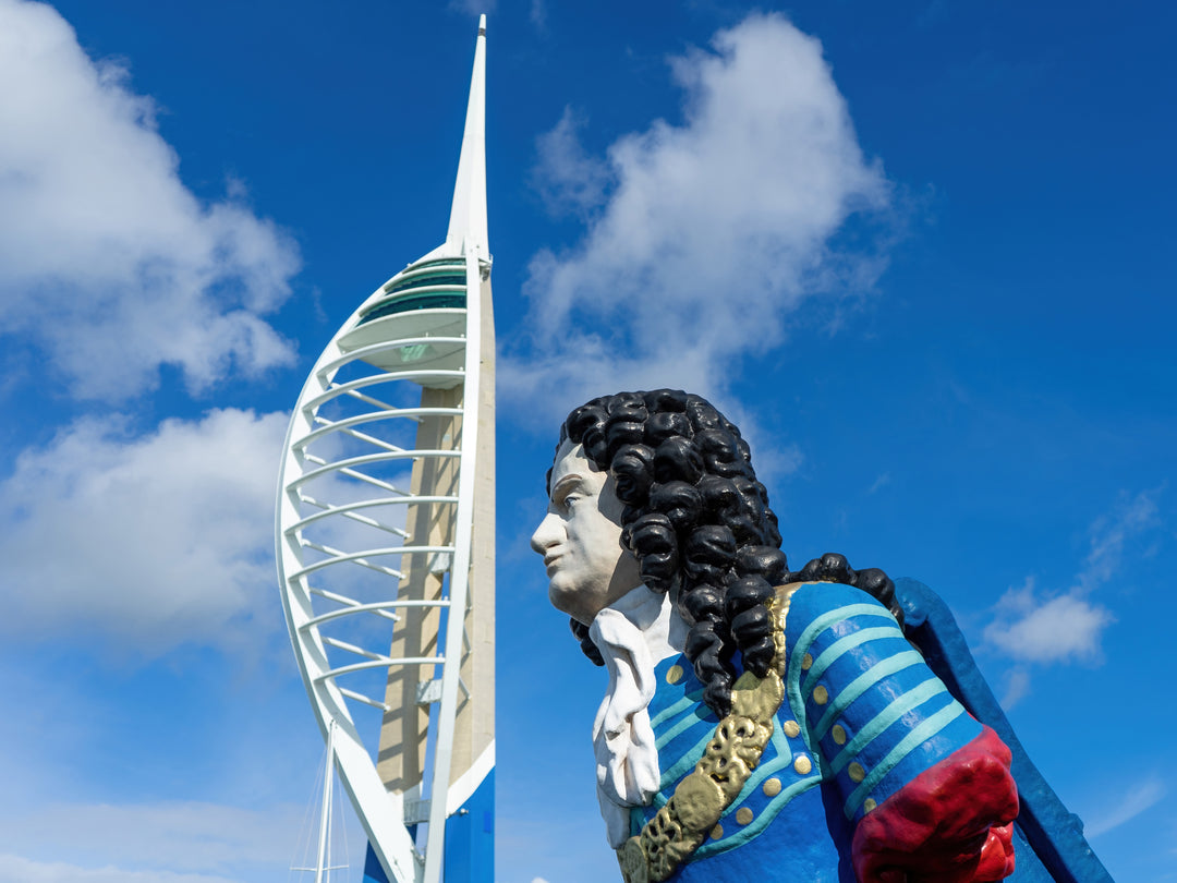 Naval figurehead and Spinnaker tower Portsmouth Photo Print - Canvas - Framed Photo Print - Hampshire Prints