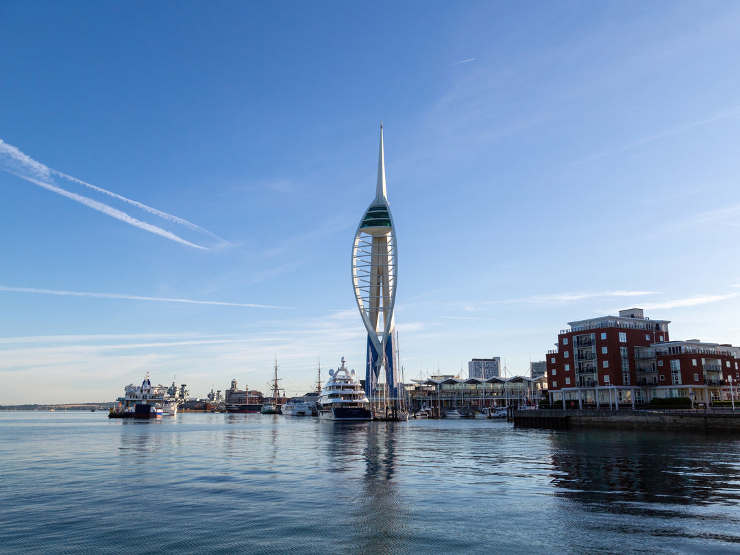 Gunwharf Quays and the Spinnaker tower Portsmouth Hampshire Photo Print - Canvas - Framed Photo Print - Hampshire Prints