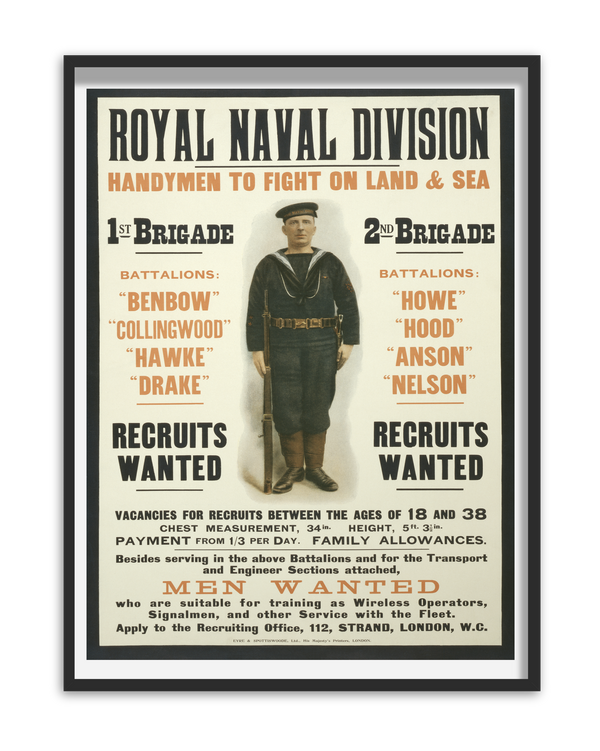 Royal Naval Division Handymen to Fight on Land and Sea, British WW1 Recruitment