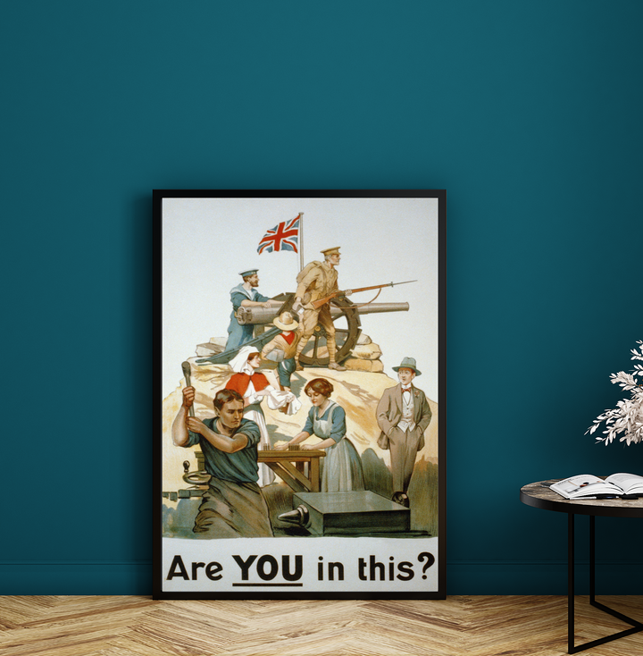 Are you in this? | British World War One Recruitment Poster Posters, Prints, & Visual Artwork Hampshire Prints