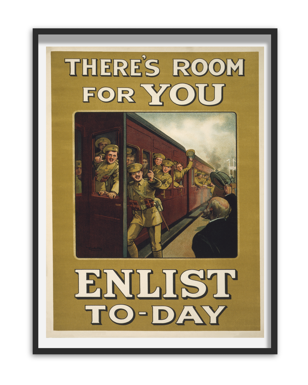 There's room for you Enlist to-day | British World War One Recruitment Poster Posters, Prints, & Visual Artwork Hampshire Prints