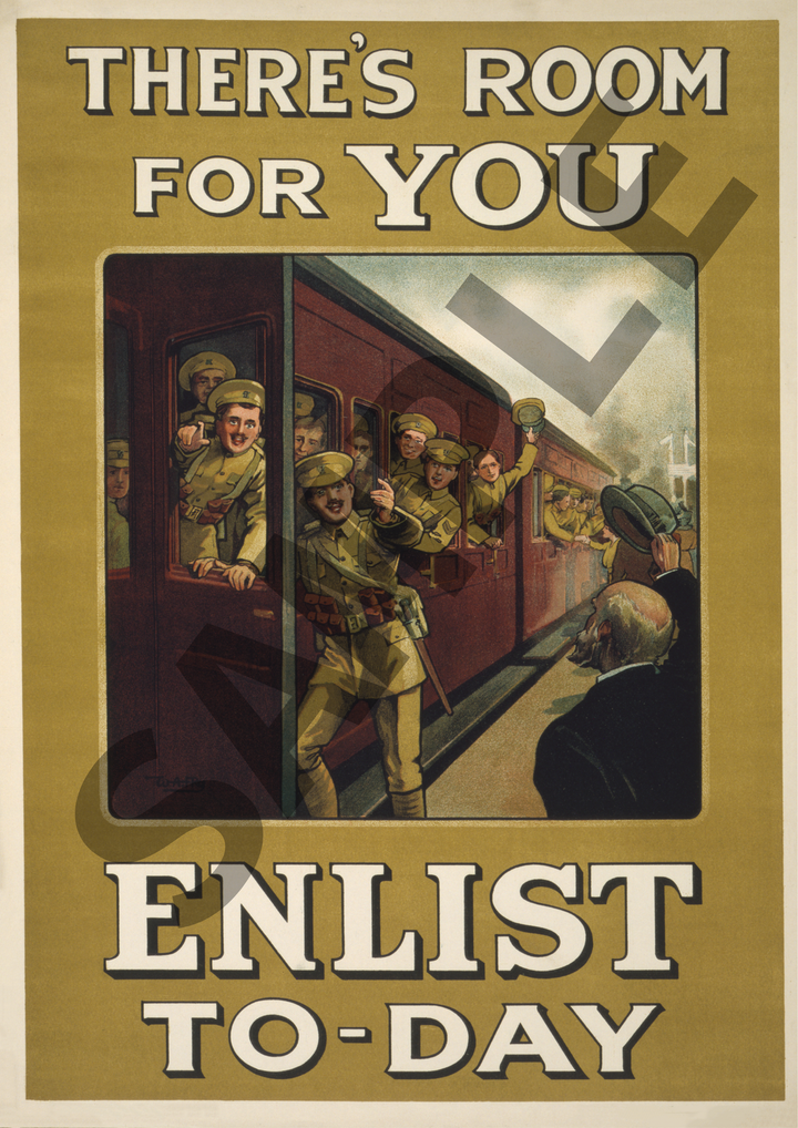 There's room for you Enlist to-day | British World War One Recruitment Poster Posters, Prints, & Visual Artwork Hampshire Prints