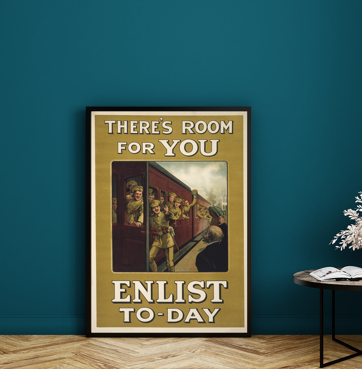 There's room for you Enlist to-day | British World War One Recruitment Poster Posters, Prints, & Visual Artwork Hampshire Prints