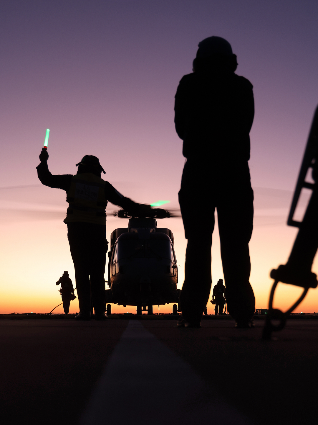 Merlin Helicopter on a Flight Deck with Crew Photo Print - Royal Navy Aircraft Hampshire Prints 6 x 4 No Frame No