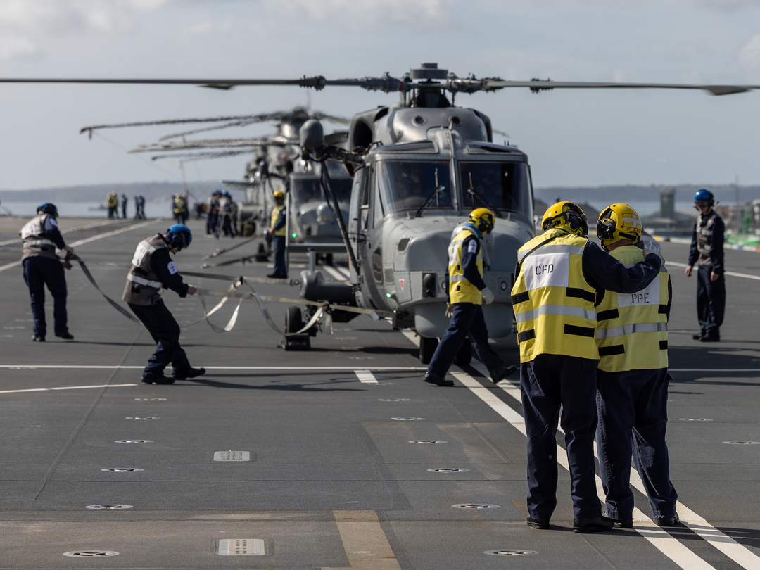Helicopter Embark HMS Prince of Wales 2025 Photo Print - Royal Navy Aircraft Hampshire Prints 6 x 4 No Frame No