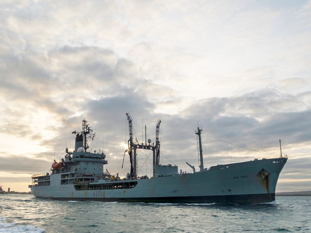 RFA Gold Rover A271 Rover Class Tanker February 2017 At Sunset Photo Print - Posters, Prints, & Visual Artwork - by Hampshire Prints (image 1 of 9)