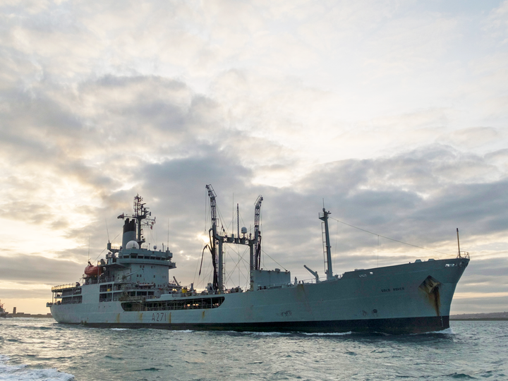 RFA Gold Rover A271 Rover Class Tanker February 2017 At Sunset Photo Print - Posters, Prints, & Visual Artwork - by Hampshire Prints (image 1 of 9)
