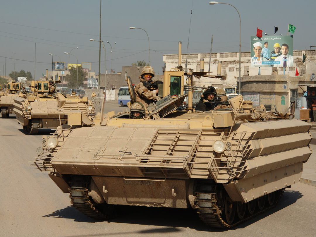 British Army Royal Green Jackets Bulldog Patrol Basra January 2007