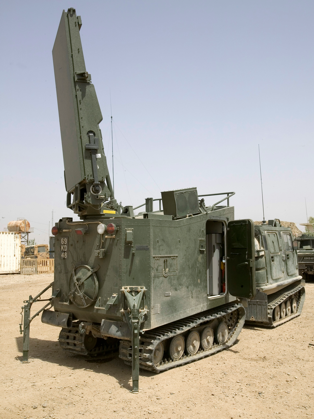 British Army Royal Artillery MAMBA Radar BV206 Iraq May 2004