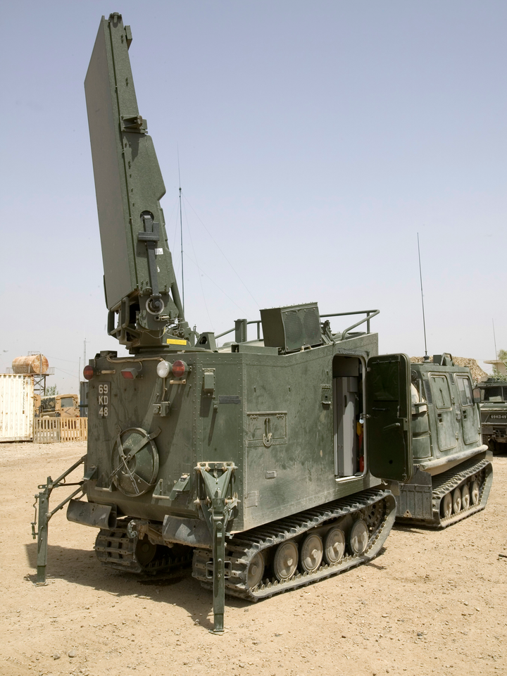 British Army Royal Artillery MAMBA Radar BV206 Iraq May 2004