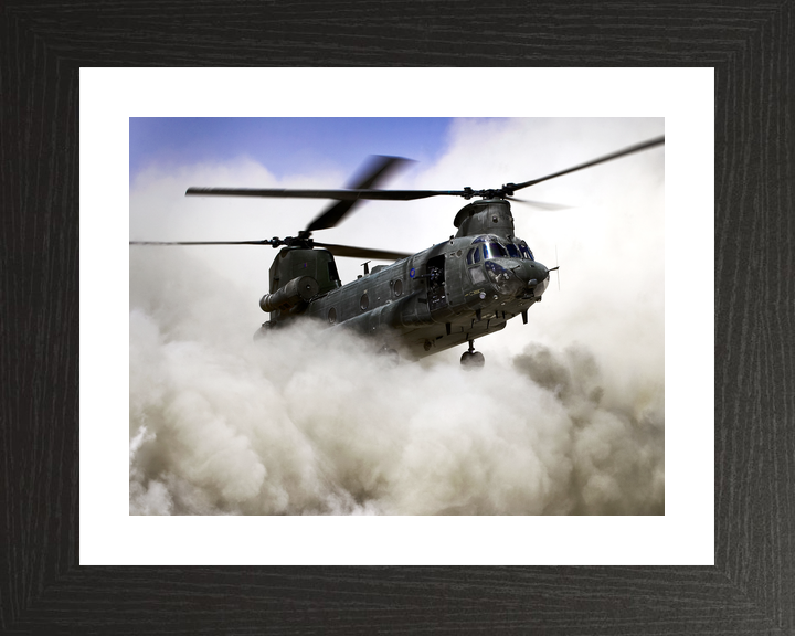 RAF Chinook Dust Cloud Landing Camp Bastion September 2011