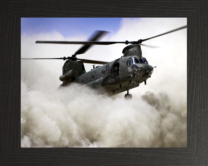 RAF Chinook Dust Cloud Landing Camp Bastion September 2011
