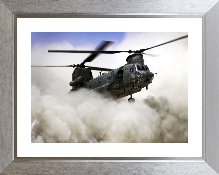 RAF Chinook Dust Cloud Landing Camp Bastion September 2011