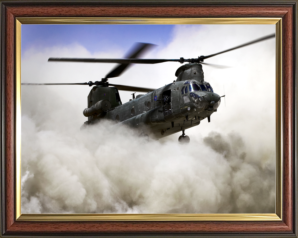 RAF Chinook Dust Cloud Landing Camp Bastion September 2011