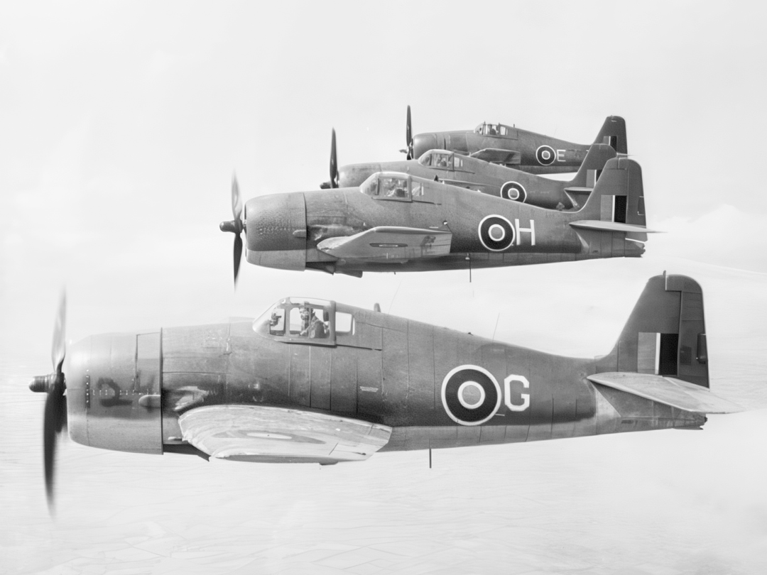 Four Grumman Hellcat F.I Fighters in Flight Photo Print - Royal Navy Aircraft Hampshire Prints 6 x 4 No Frame No