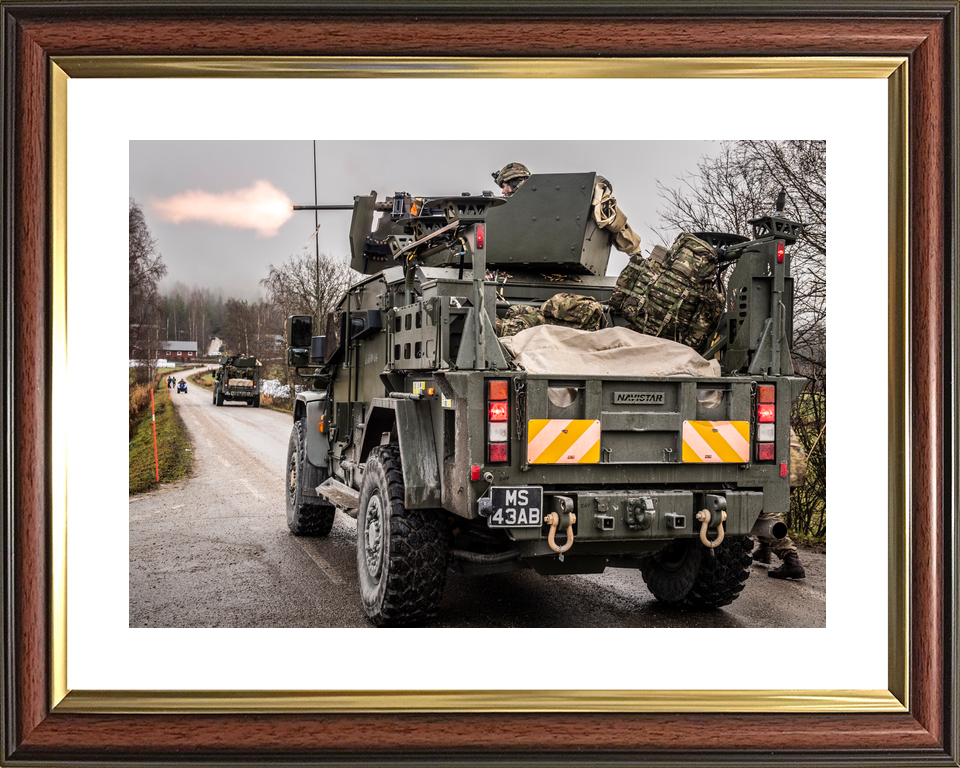 British Army Royal Irish Husky Firing 50 Cal Norway November 2018