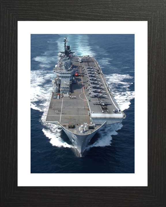 HMS Illustrious (R06) Royal Navy Invincible Class Aircraft Carrier Underway Bow View Photo Print Wall Art Decor - Posters, Prints, & Visual Artwork - by Hampshire Prints (image 2 of 9)