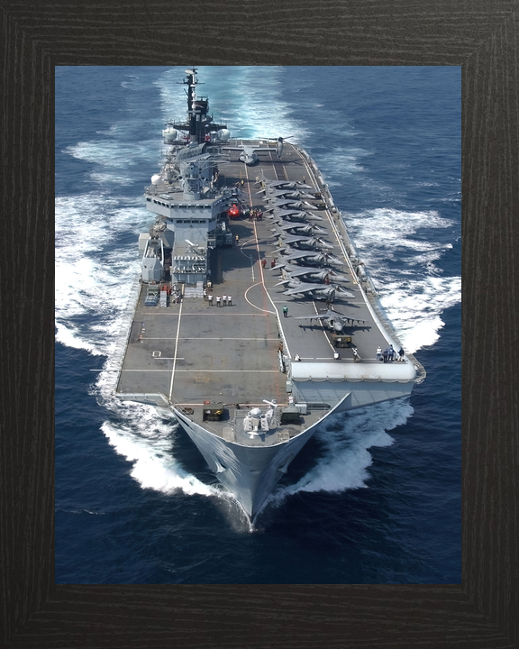 HMS Illustrious (R06) Royal Navy Invincible Class Aircraft Carrier Underway Bow View Photo Print Wall Art Decor - Posters, Prints, & Visual Artwork - by Hampshire Prints (image 3 of 9)