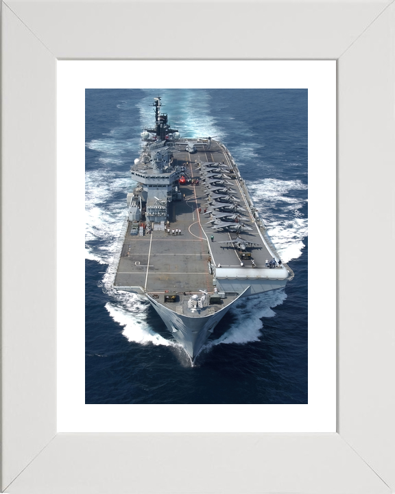 HMS Illustrious (R06) Royal Navy Invincible Class Aircraft Carrier Underway Bow View Photo Print Wall Art Decor - Posters, Prints, & Visual Artwork - by Hampshire Prints (image 4 of 9)