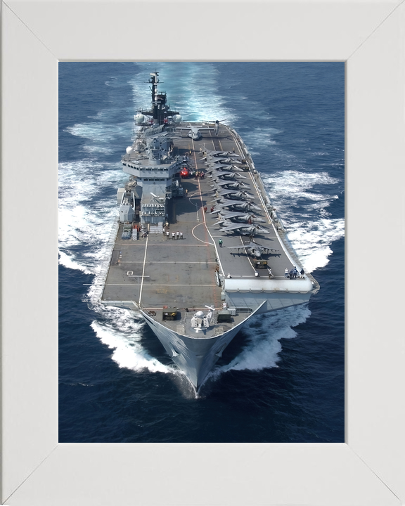 HMS Illustrious (R06) Royal Navy Invincible Class Aircraft Carrier Underway Bow View Photo Print Wall Art Decor - Posters, Prints, & Visual Artwork - by Hampshire Prints (image 5 of 9)