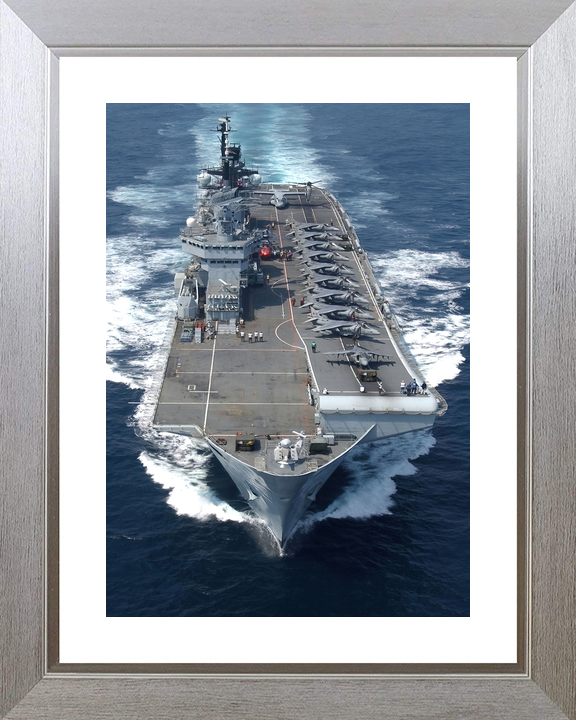 HMS Illustrious (R06) Royal Navy Invincible Class Aircraft Carrier Underway Bow View Photo Print Wall Art Decor - Posters, Prints, & Visual Artwork - by Hampshire Prints (image 6 of 9)