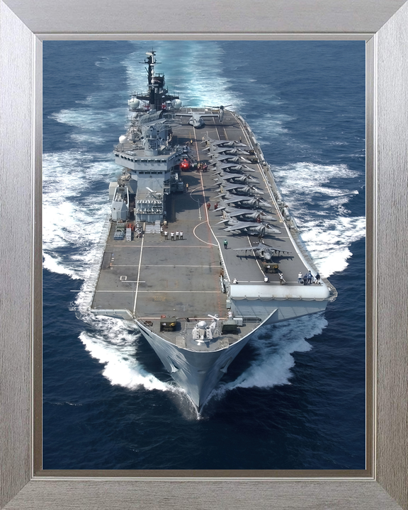 HMS Illustrious (R06) Royal Navy Invincible Class Aircraft Carrier Underway Bow View Photo Print Wall Art Decor - Posters, Prints, & Visual Artwork - by Hampshire Prints (image 7 of 9)