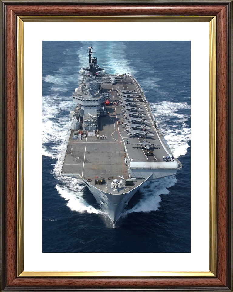HMS Illustrious (R06) Royal Navy Invincible Class Aircraft Carrier Underway Bow View Photo Print Wall Art Decor - Posters, Prints, & Visual Artwork - by Hampshire Prints (image 8 of 9)