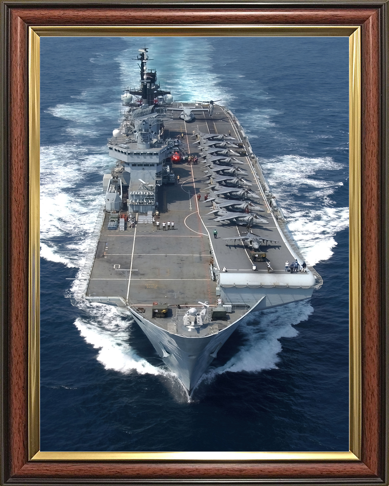 HMS Illustrious (R06) Royal Navy Invincible Class Aircraft Carrier Underway Bow View Photo Print Wall Art Decor - Posters, Prints, & Visual Artwork - by Hampshire Prints (image 9 of 9)