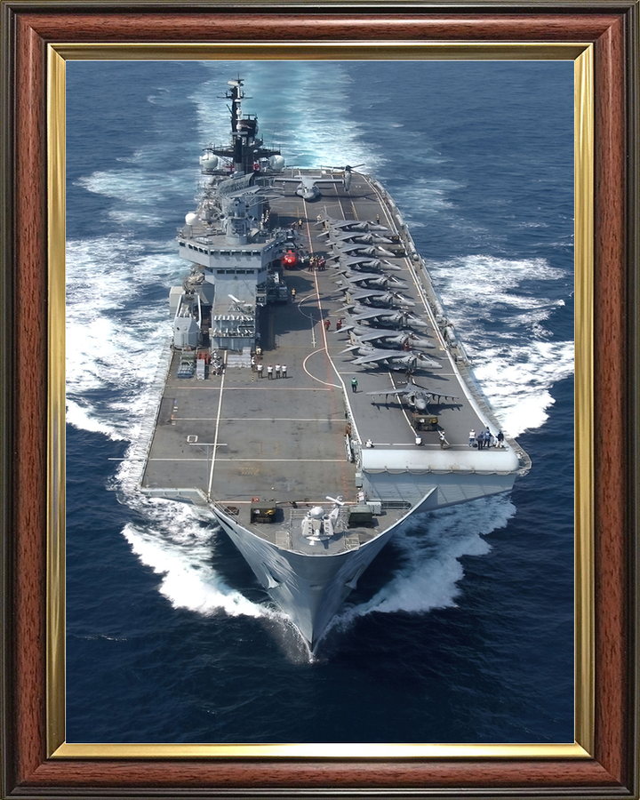 HMS Illustrious (R06) Royal Navy Invincible Class Aircraft Carrier Underway Bow View Photo Print Wall Art Decor - Posters, Prints, & Visual Artwork - by Hampshire Prints (image 9 of 9)
