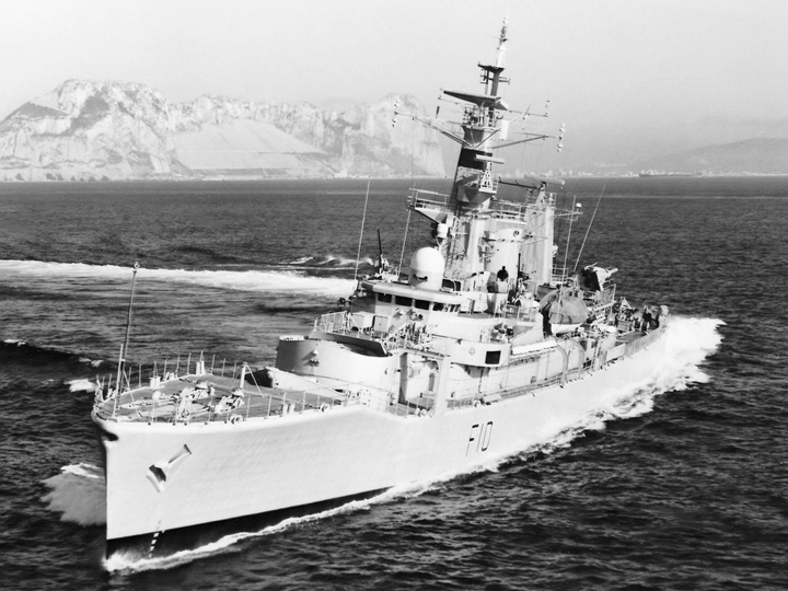HMS Aurora (F10) Royal Navy Leander Class Frigate Off Gibraltar Photo Print Wall Art Decor Posters, Prints, & Visual Artwork Hampshire Prints 6 x 4 No Frame No