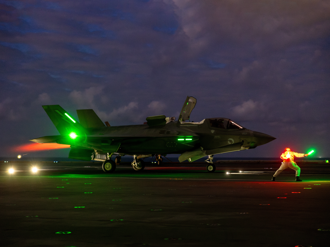 F-35B Lighting jet night takeoff 2025 Photo Print - Royal Navy Aircraft Hampshire Prints 6 x 4 No Frame No