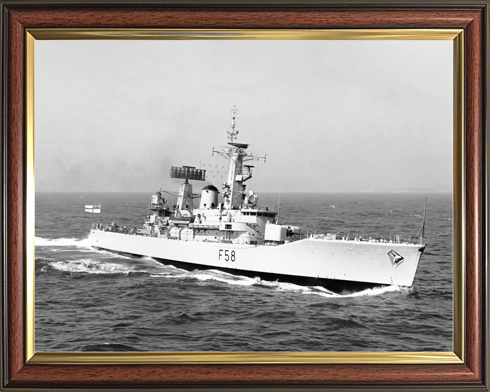 HMS Hermione (F58) Royal Navy Leander Class Frigate Underway Starboard View Photo Print Wall Art Decor - Posters, Prints, & Visual Artwork - by Hampshire Prints (image 9 of 9)