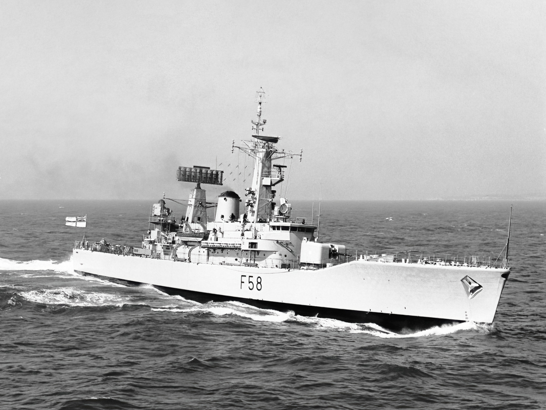 HMS Hermione (F58) Royal Navy Leander Class Frigate Underway Starboard View Photo Print Wall Art Decor - Posters, Prints, & Visual Artwork - by Hampshire Prints (image 1 of 9)