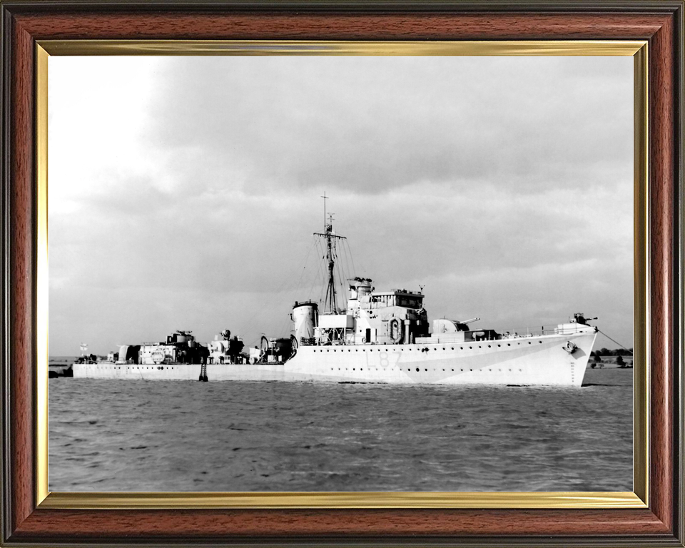 HMS Eglinton (L87) Royal Navy Hunt Class Destroyer Starboard Side View Photo Print Wall Art Decor - Posters, Prints, & Visual Artwork - by Hampshire Prints (image 9 of 9)